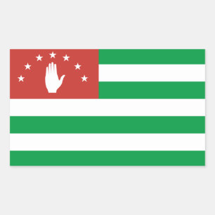 Patriottische Abchazië-vlag Rechthoekige Sticker