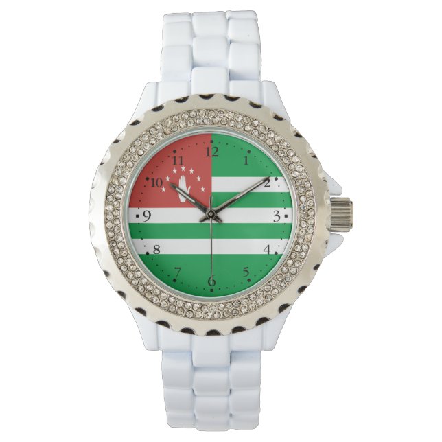 Patriottische Abchazische vlag Horloge (Voorkant)