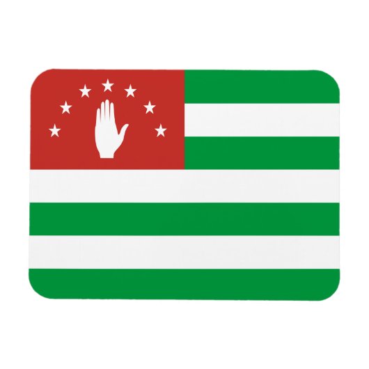 Patriottische Abchazische vlag Magneet (Horizontaal)