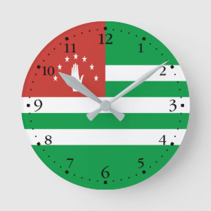 Patriottische Abchazische vlag Ronde Klok