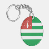 Patriottische Abchazische vlag Sleutelhanger (Voorkant Links)