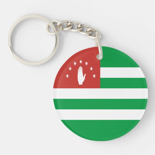 Patriottische Abchazische vlag Sleutelhanger (Voorkant)