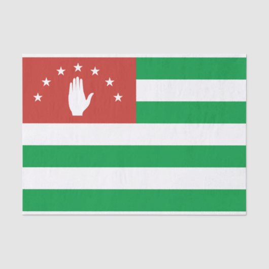 Patriottische Abchazische vlag Tissuepapier (Voorkant)