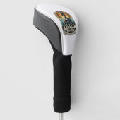 Patriottische Abraham Drinkende Retro Gesleten Golfheadcover (Schuin)