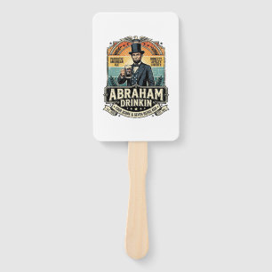 Patriottische Abraham Drinkende Retro Gesleten Handwaaier