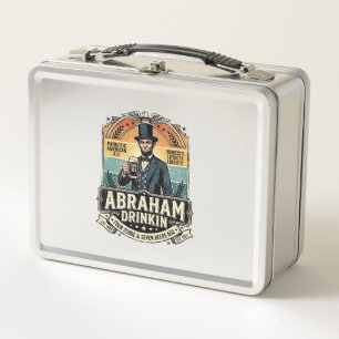 Patriottische Abraham Drinkende Retro Versleten
