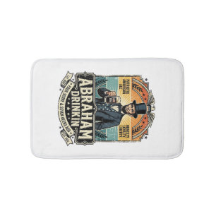 Patriottische Abraham Drinkende Retro Versleten Badmat
