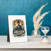Patriottische Abraham Drinkende Retro Versleten Fotoplaat (Zijkant)