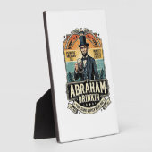 Patriottische Abraham Drinkende Retro Versleten Fotoplaat (Zijkant)