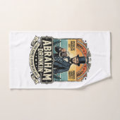 Patriottische Abraham Drinkende Retro Versleten Handdoek (Handdoek)