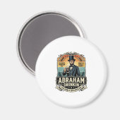 Patriottische Abraham Drinkende Retro Versleten Magneet (Voorkant / Achterkant)