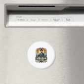 Patriottische Abraham Drinkende Retro Versleten Magneet (Insitu (Vaatwasser))