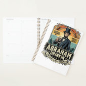 Patriottische Abraham Drinkende Retro Versleten Planner (Display)