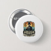 Patriottische Abraham Drinkende Retro Versleten Ronde Button 5,7 Cm (Voorkant /achterkant)