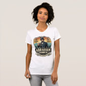 Patriottische Abraham Drinkende Retro Versleten T-shirt (Voorkant volledig)
