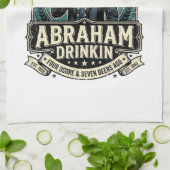 Patriottische Abraham Drinkende Retro Versleten Theedoek (Gevouwen)