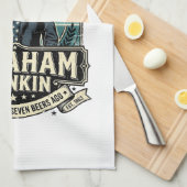 Patriottische Abraham Drinkende Retro Versleten Theedoek (Quarter Fold)