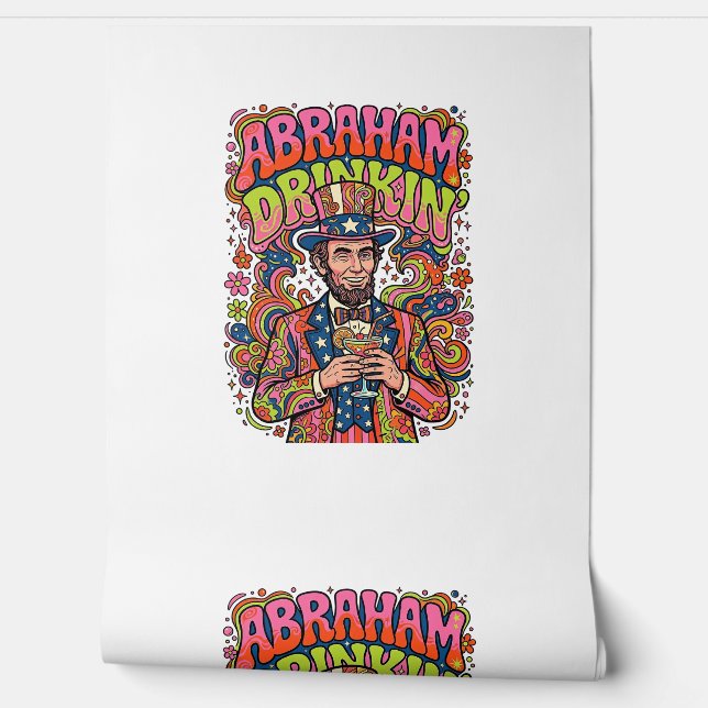Patriottische Abraham Drinkin Retro Behang (Afrollen)