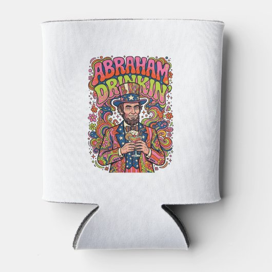 Patriottische Abraham Drinkin Retro Blikjeskoeler (Voorkant)