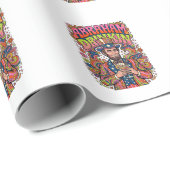 Patriottische Abraham Drinkin Retro Cadeaupapier (Rol Hoek)