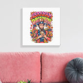 Patriottische Abraham Drinkin Retro Canvas Afdruk (Insitu (Woonkamer))