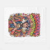 Patriottische Abraham Drinkin Retro Fleece Deken (Voorkant (Horizontaal))