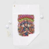 Patriottische Abraham Drinkin Retro Golfhanddoek (Insitu)