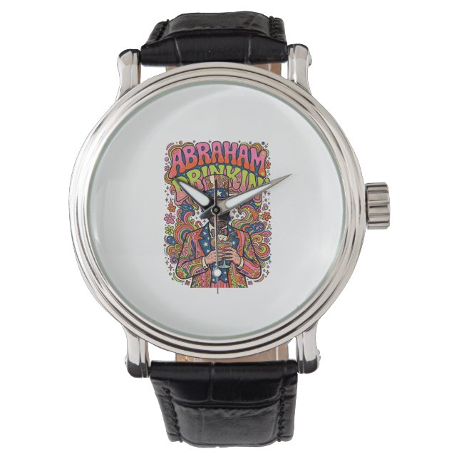 Patriottische Abraham Drinkin Retro Horloge (Voorkant)