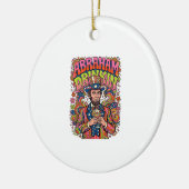 Patriottische Abraham Drinkin Retro Keramisch Ornament (Links)