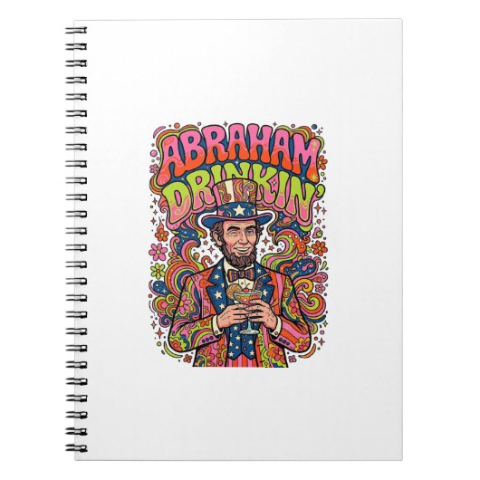 Patriottische Abraham Drinkin Retro Notitieboek (Voorkant)