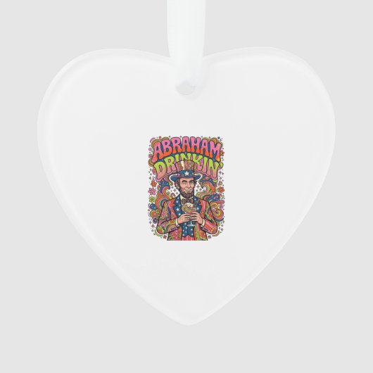 Patriottische Abraham Drinkin Retro Ornament (voorkant)