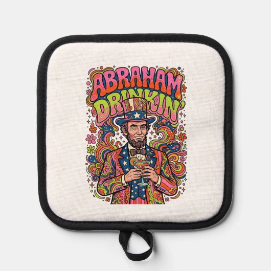 Patriottische Abraham Drinkin Retro Pannenlap (Voorkant)