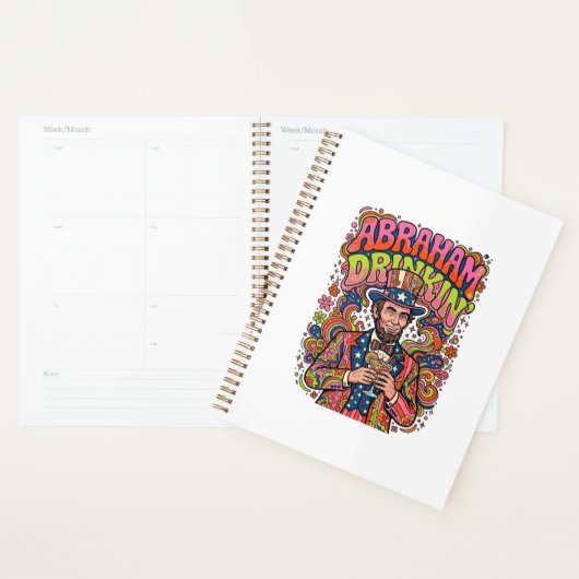 Patriottische Abraham Drinkin Retro Planner (Display)