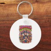 Patriottische Abraham Drinkin Retro Sleutelhanger (Voorkant)