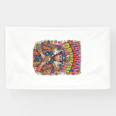 Patriottische Abraham Drinkin Retro Spandoek (Horizontaal)