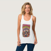 Patriottische Abraham Drinkin Retro Tanktop (Volledige Voorkant)