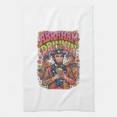 Patriottische Abraham Drinkin Retro Theedoek (Verticaal)