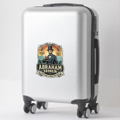 Patriottische Abraham Drinkin Retro Versleten Sticker (Koffer)