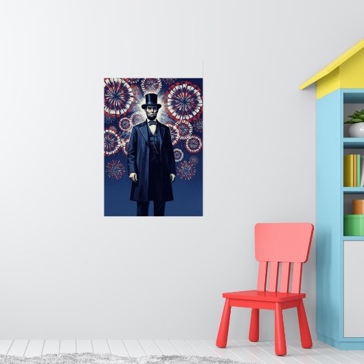 Patriottische Abraham Lincoln Poster (Kinderkamer 1)