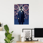 Patriottische Abraham Lincoln Poster (Thuiskantoor)