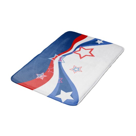 Patriottische Abstract-Amerikaanse vlag Badmat (Gekanteld)
