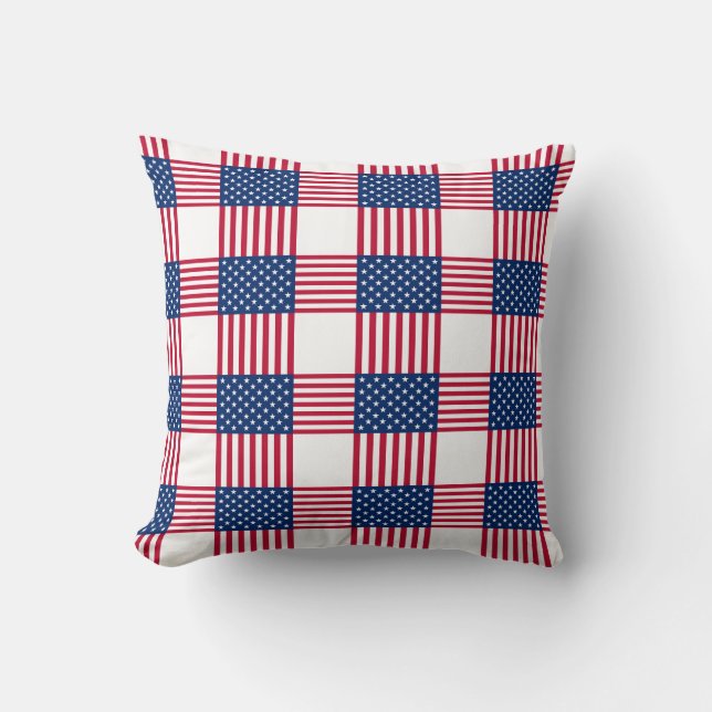 Patriottische accentworp kussen  (Voorkant)