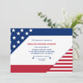Patriottische achtergronduitnodiging kaart (Staand voorkant)