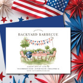 Patriottische achtertuin barbecue kaart
