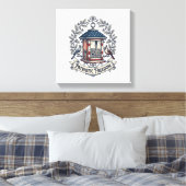 Patriottische Achtertuin Vogelvoeder Vector Grafis Canvas Afdruk (Insitu (Slaapkamer))
