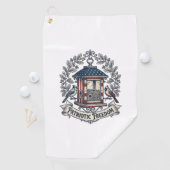 Patriottische Achtertuin Vogelvoeder Vector Grafis Golfhanddoek (Insitu)