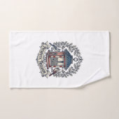 Patriottische Achtertuin Vogelvoeder Vector Grafis Handdoek (Handdoek)
