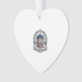 Patriottische Achtertuin Vogelvoeder Vector Grafis Ornament (voorkant)