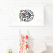 Patriottische Achtertuin Vogelvoeder Vector Grafis Spandoek (Insitu)