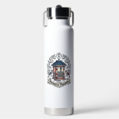 Patriottische Achtertuin Vogelvoeder Vector Grafis Waterfles (Voorkant)